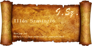 Illés Szaniszló névjegykártya