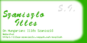 szaniszlo illes business card